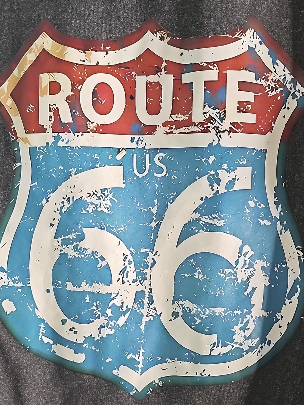 Long Sleeve Route 66 Graphic Tee - Black - Picture 2 of 5